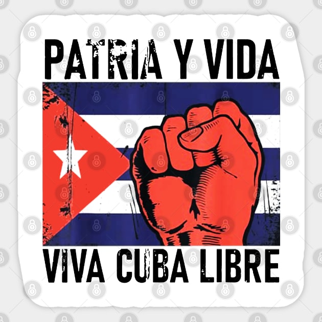 Cuba Flag Cuba Power Pride Vintage Sos Cuba Sticker by dyazagita